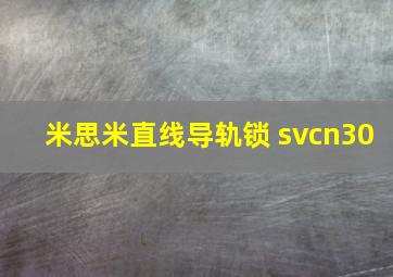 米思米直线导轨锁 svcn30